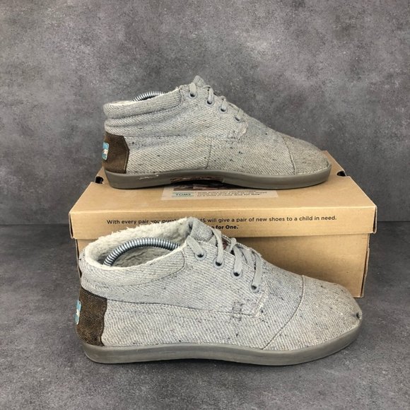 Toms Wool Fleck Fleece Botas Ankle Boot, Grey, Women's 8.5 - Picture 1 of 10